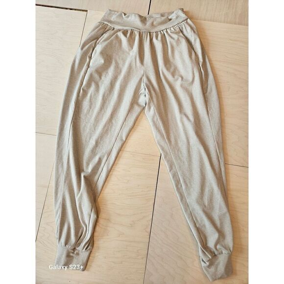DSG Women High Rise Joggers Tan Loose Fit Comfy Pull On - Picture 1 of 5